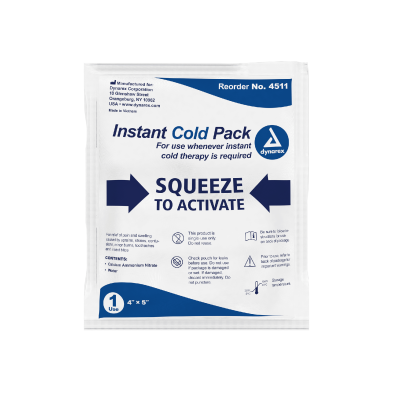 4511 Dynarex Single-Use Junior 4` x 5` Instant Ice Pack 